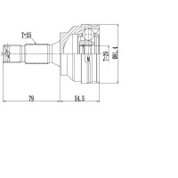 Imagem: HOMOCINETICA RODA PEUGEOT 208 1.6 13/16  