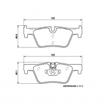 PASTILHA FREIO TRASEIRA BMW 116 118 120 125 320   