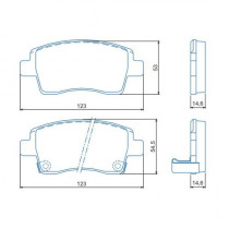 PASTILHA FREIO DIANTEIRA ETIOS YARIS 1.3 1.5 16V  