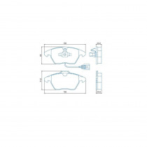 PASTILHA FREIO DIANTEIRA AUDI A1 A3 PASSAT JETTA  