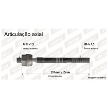 Imagem: BRACO AXIAL H1 H100 PORTER L300 MACHO 297MM M16X  