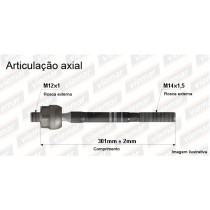 Imagem: BRACO AXIAL CLIO KANGOO 98/... SYMBOL 01/... C/D  