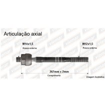 Imagem: BRACO AXIAL TEMPRA TIPO ATE 97 MACHO 267MM M14X1  