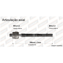 Imagem: BRACO AXIAL COUPE 95/96 COM DH MACHO 288MM M14X1  