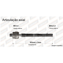 Imagem: BRACO AXIAL TOPIC BESTA MACHO 183MM M17X1 M14X1,  