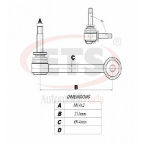 Imagem: BIELETA CHRYSLER 300C DIANTEIRA LADO DIREITO 250  