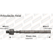 Imagem: BRACO AXIAL CITROEN C5 2001/2007 MACHO 183MM M16  