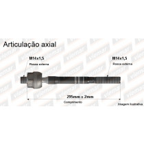 Imagem: BRACO AXIAL DOBLO APOS 2001 C/DH MACHO 295MM M14  