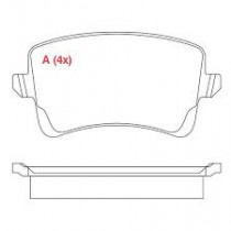 Imagem: PASTILHAS DE FREIO TRASEIRA AUDI Q5 2.0 TFSI / Q  