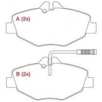 Imagem: PASTILHA DE FREIO DIANTEIRA MERCEDES CLASSE E E2  