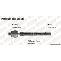 Imagem: BRACO AXIAL FOCUS 04/05 DH MACHO 345MM M14X1,5 M  