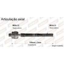 Imagem: BRACO AXIAL CIVIC 2012 ATE 2016 MACHO 170MM M20X  