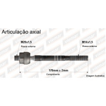 Imagem: BRACO AXIAL CIVIC 2012 ATE 2016 MACHO 170MM M20X  