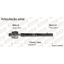 Imagem: BRACO AXIAL FIT 2003 ATE 2008 LADO DIREITO MACHO  