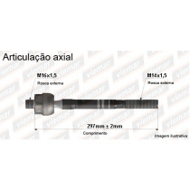 Imagem: BRACO AXIAL ELANTRA 91/95 SONATA /93 MACHO 297MM  