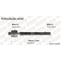 Imagem: BRACO AXIAL VERA CRUZ APOS 2006 MACHO 218MM M16X  