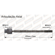 Imagem: BRACO AXIAL JAC J2 APOS 2013 FEMEA 225MM M14X1,5  