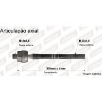 Imagem: BRACO AXIAL SMART FORTWO APOS 2007 MACHO 380MM M  