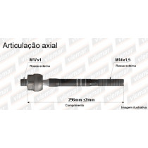 Imagem: BRACO AXIAL L300 1995 ATE 2000 MACHO 296MM M17X1  