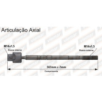 Imagem: BRACO AXIAL QUEST 1993 ATE 2002 MACHO 342MM M14X  