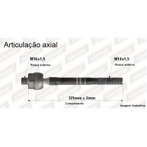 Imagem: BRACO AXIAL MITSUBISHI 3000 GT 91/98 MACHO 325MM  