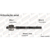 Imagem: BRACO AXIAL NISSAN MAXIMA 90/96 MACHO 265MM M16X  