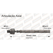 Imagem: BRACO AXIAL PEUGEOT 405 ATE 1997 MACHO 192MM M12  