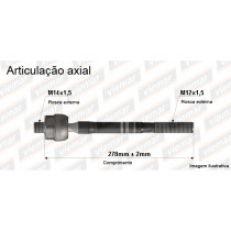 Imagem: BRACO AXIAL CORSA TIGRA ATE 2000 MACHO 278MM M14  