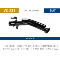 Imagem: CANO AGUA MOTOR PALIO STILE MPI 16V ELX 1.6 16V   