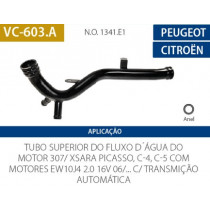 Imagem: CANO AGUA MOTOR PEUGEOT 307 1.6 16V COM RAD OLEO  