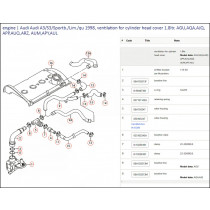 Imagem: MANGUEIRA RESPIRO OLEO AUDI A3 A4 1.8 20V GOLF 1  