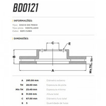 Imagem: DISCO FREIO DIANTEIRO A200 B200 CLA200 GLA200 1.  