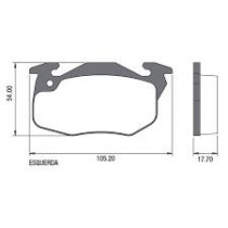 Imagem: PASTILHA FREIO DIANTEIRA PEUGEOT 405 TDS 87/97  