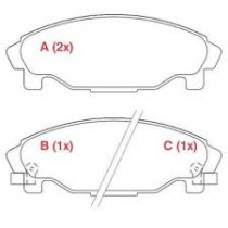 Imagem: PASTILHA FREIO TRASEIRA DAIHATSU CHARADE 87/93  