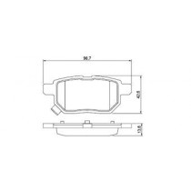 Imagem: PASTILHA FREIO TRASEIRO JAC T40 19/... T5 16/...  