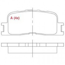 Imagem: PASTILHA FREIO TRASEIRA TOYOTA CAMRY 3.0 2001...  