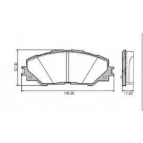 Imagem: PASTILHA FREIO DIANTEIRA TOYOTA RAV 4 2.0/2.2/3.  