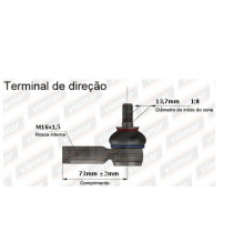 Imagem: TERMINAL DIRECAO DIREITO ESQUERDO HYUNDAI H100 0  