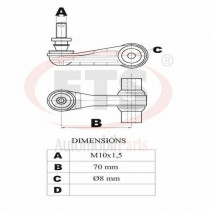 Imagem: BIELETA TRASEIRA AUDI A1 2010> A3 2012>2015  GOL  