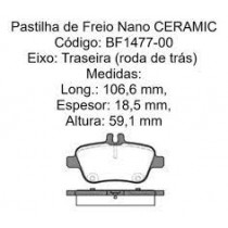 Imagem: PASTILHA FREIO TRASEIRA MERCEDES A160 180 200 25  