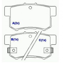Imagem: PASTILHA FREIO TRASEIRA ACCORD 90/98 PRELUDE 92/  