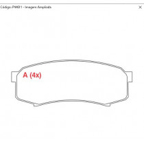 Imagem: PASTILHA FREIO TRASEIRA LEXUS GX470 MITSUBISHI P  