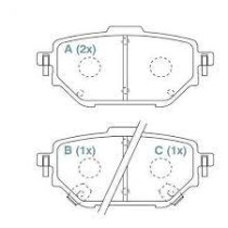 Imagem: PASTILHA FREIO TRASEIRA TOYOTA COROLLA 1.8 2.0 A  